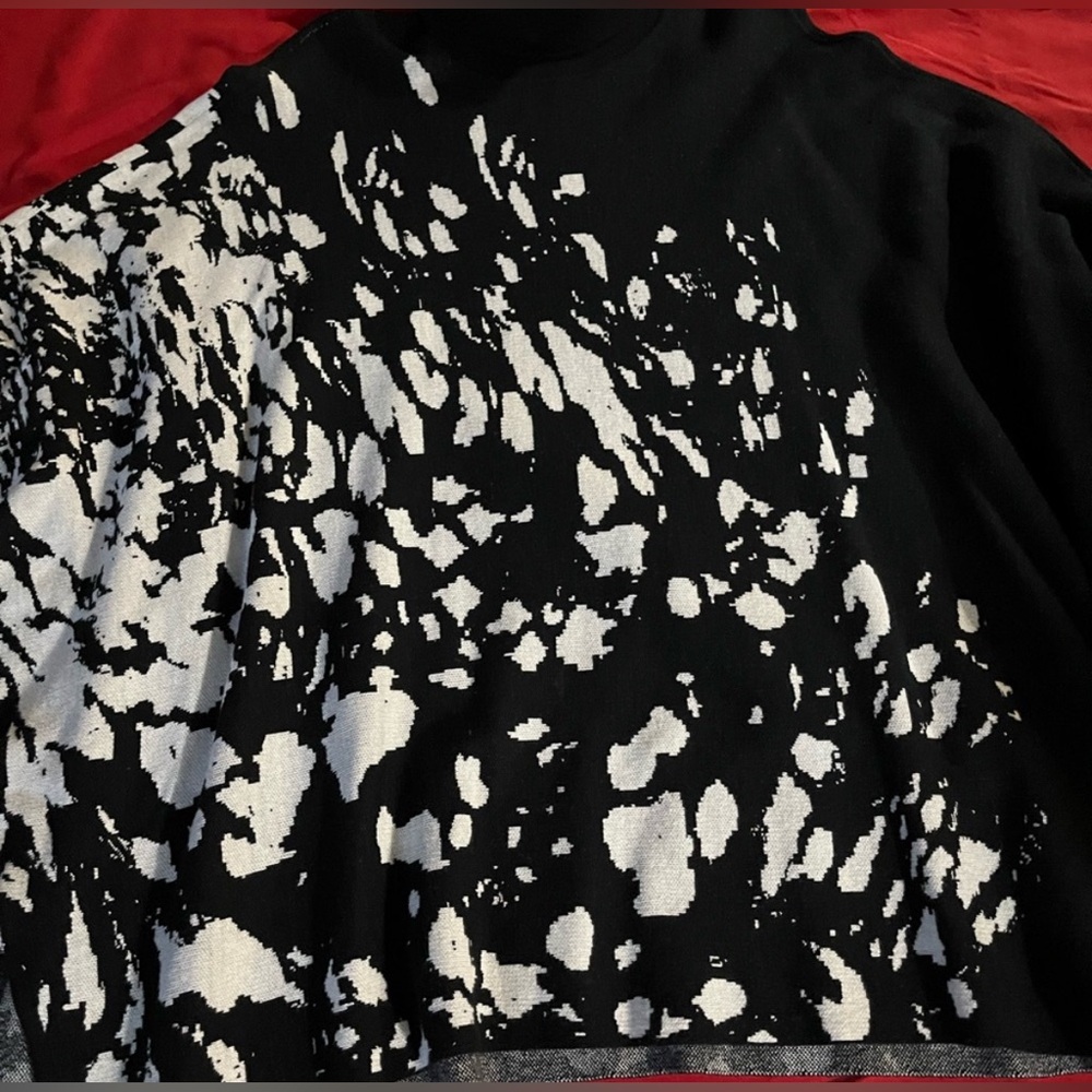 Alfani Black and White Turtleneck Sweater - Picture 2 of 3
